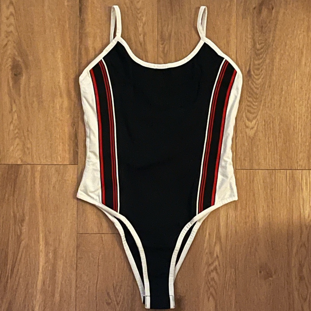 70's tricoloured cotton bodysuit XS/S